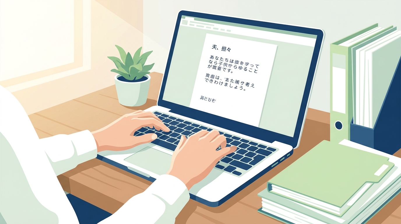 蓄積型発信で記事を1本ずつ書きためる中小企業の発信担当者